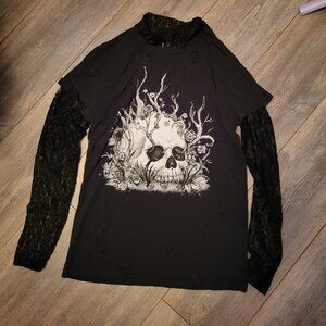 Hottopic Ghoulish Bunny studios Gothic layered top